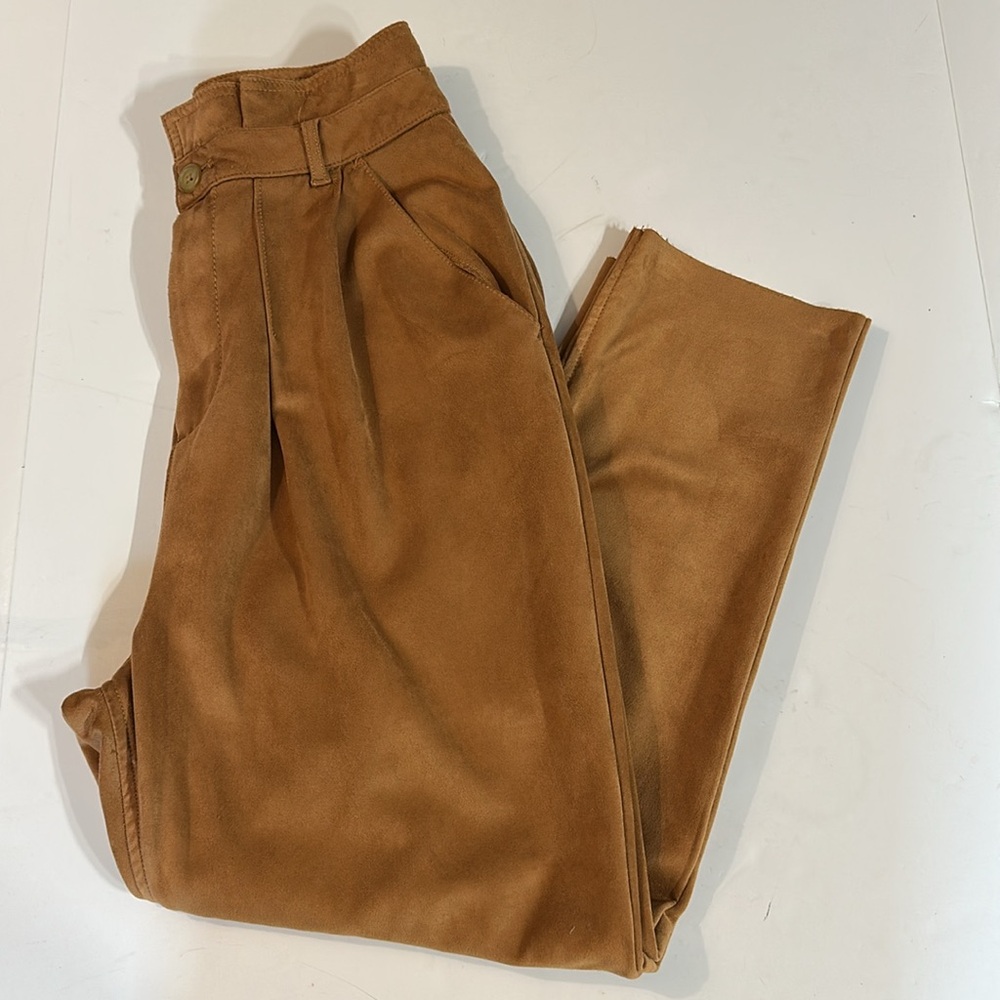 Free People Tan Ankle Cropped Pants